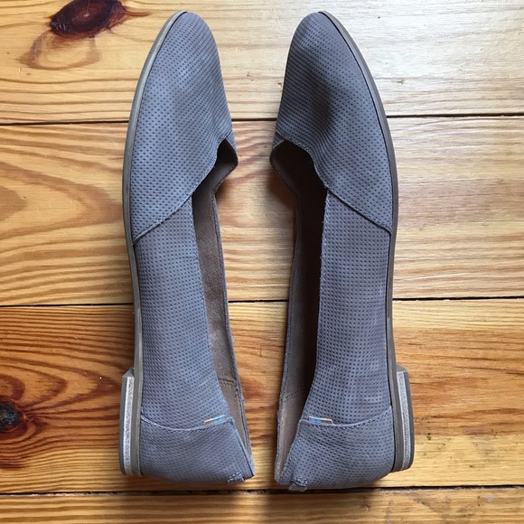 Toms Beige Pointed Toe Suede Flats, EUC, 11 - Picture 7 of 11